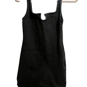ZARA black denim mini jumper style dress size Small #10152